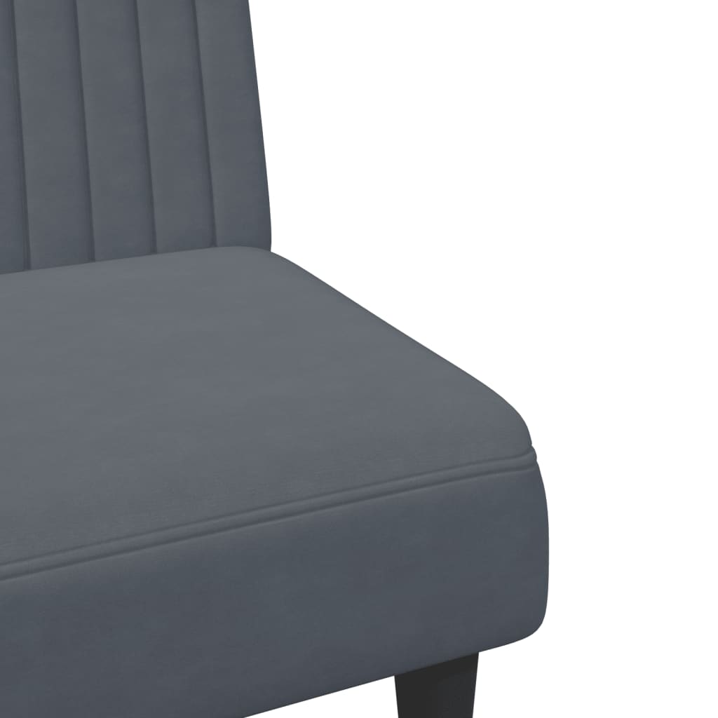 2 pcs conjunto de sofás veludo cinzento-escuro