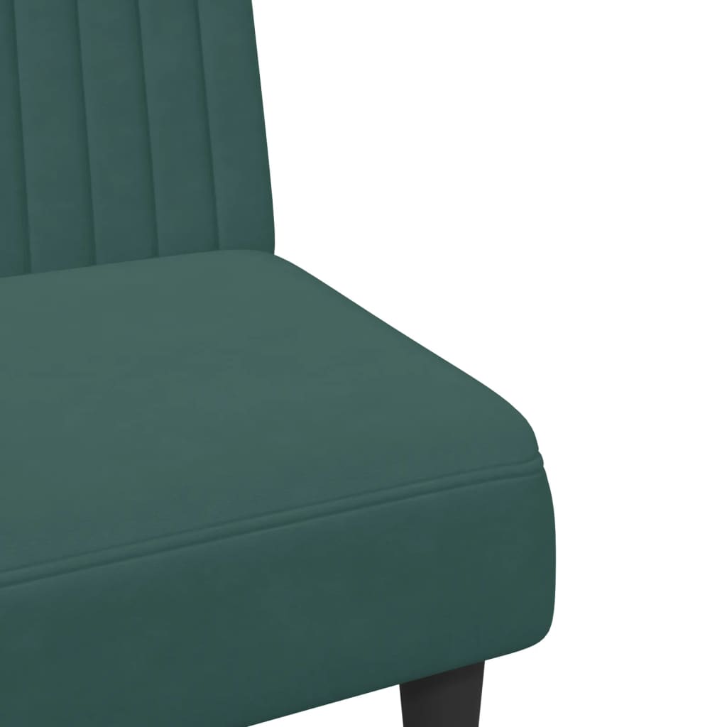 2 pcs conjunto de sofás veludo verde-escuro
