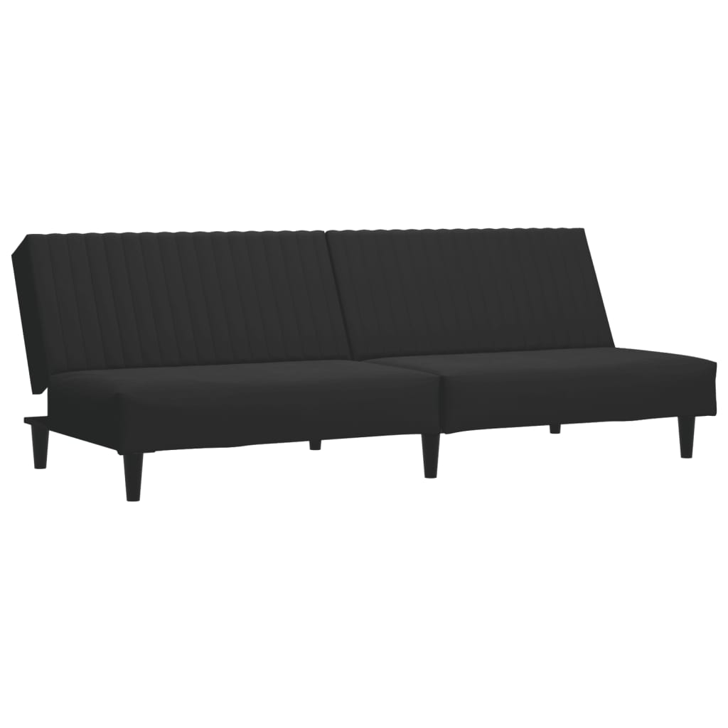 2 pcs conjunto de sofás veludo preto