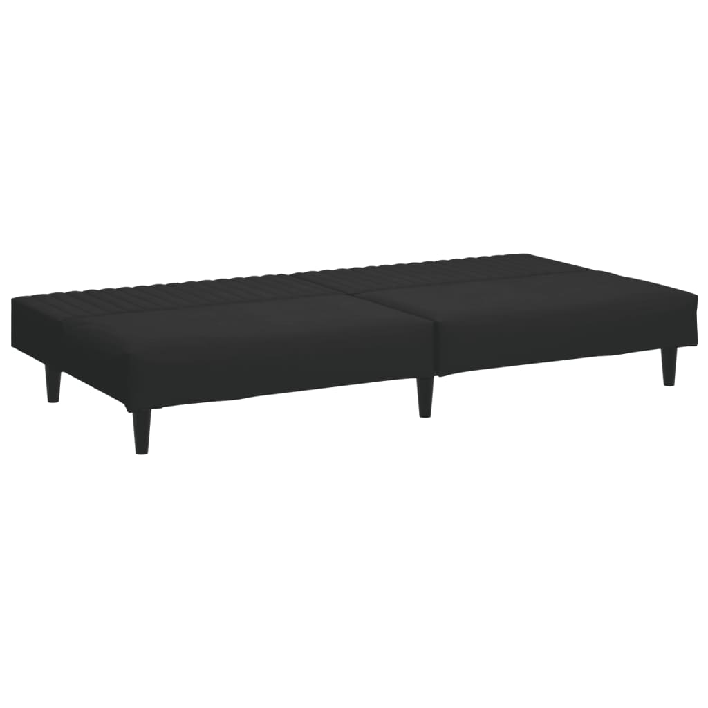 2 pcs conjunto de sofás veludo preto