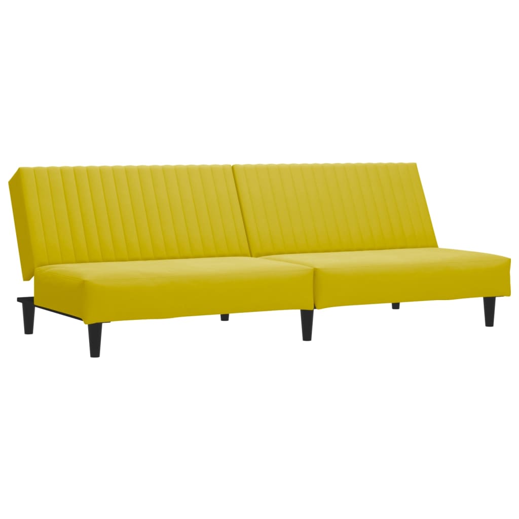 2 pcs conjunto de sofás veludo amarelo