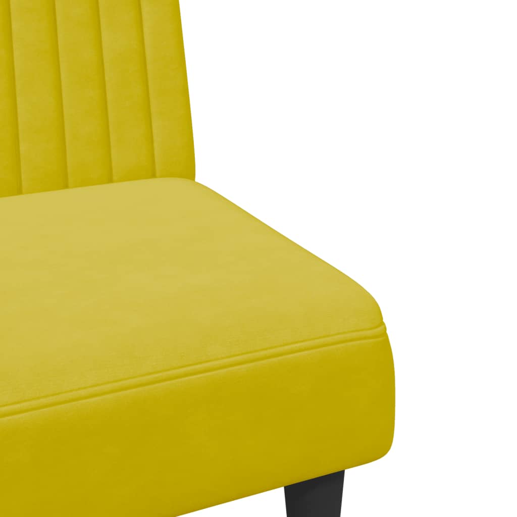 2 pcs conjunto de sofás veludo amarelo