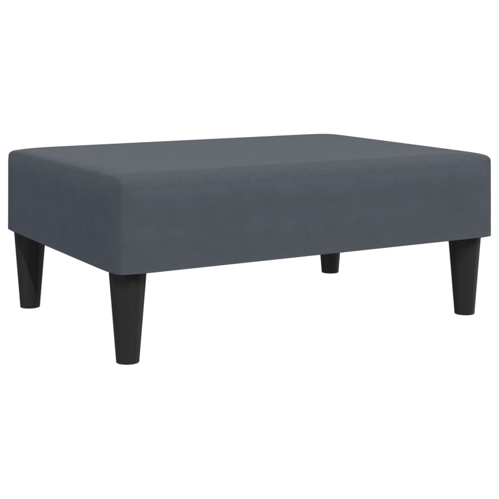 2 pcs conjunto de sofás veludo cinzento-escuro