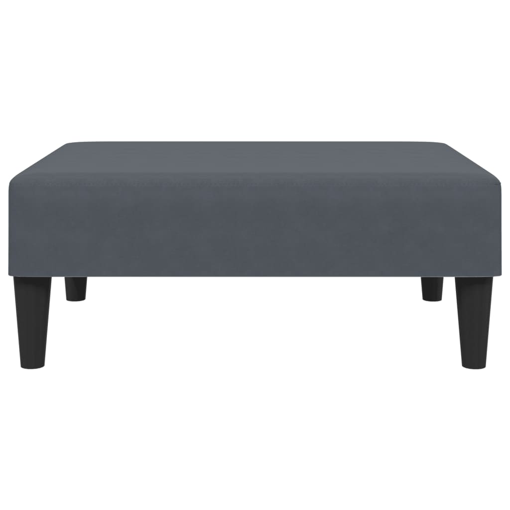 2 pcs conjunto de sofás veludo cinzento-escuro