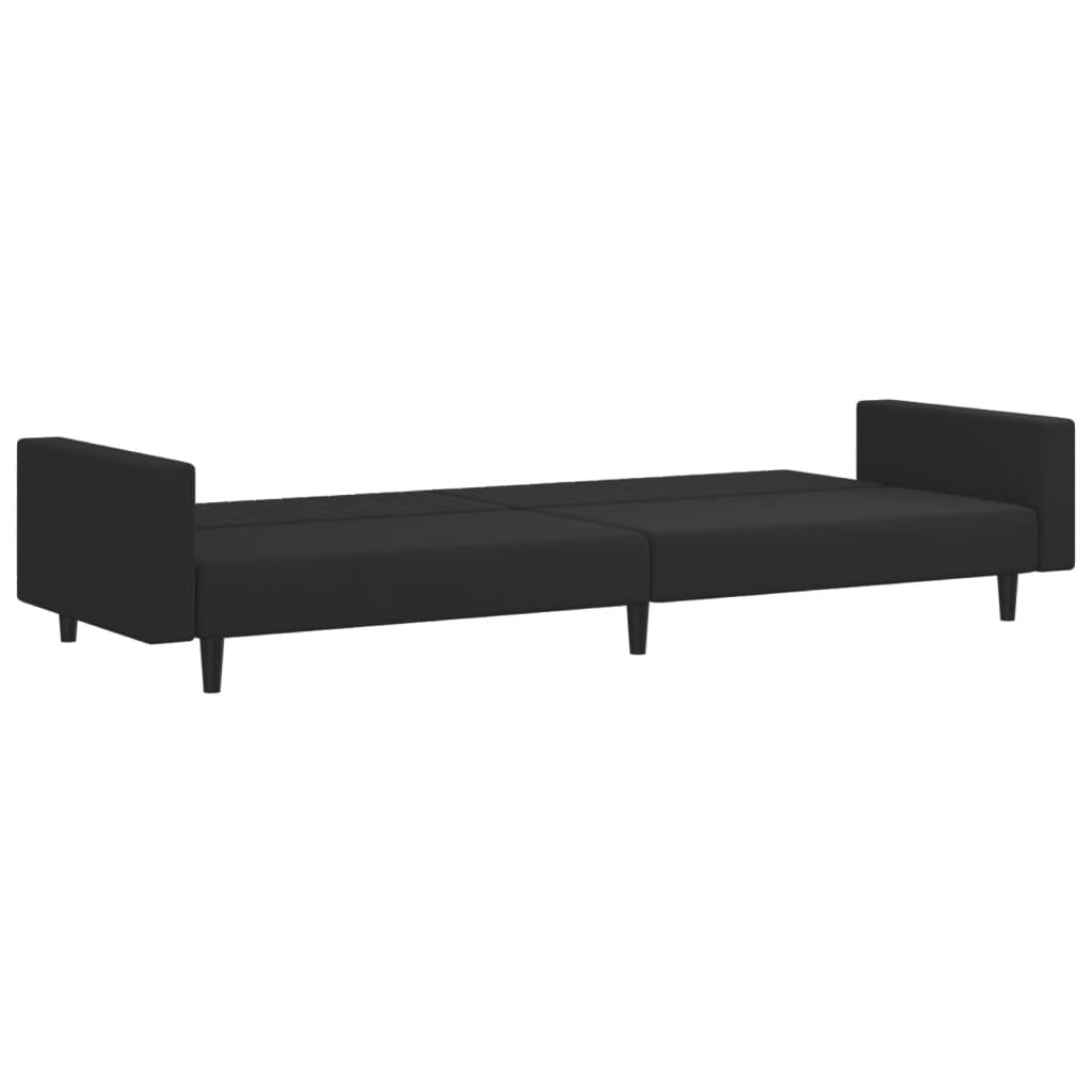 2 pcs conjunto de sofás veludo preto