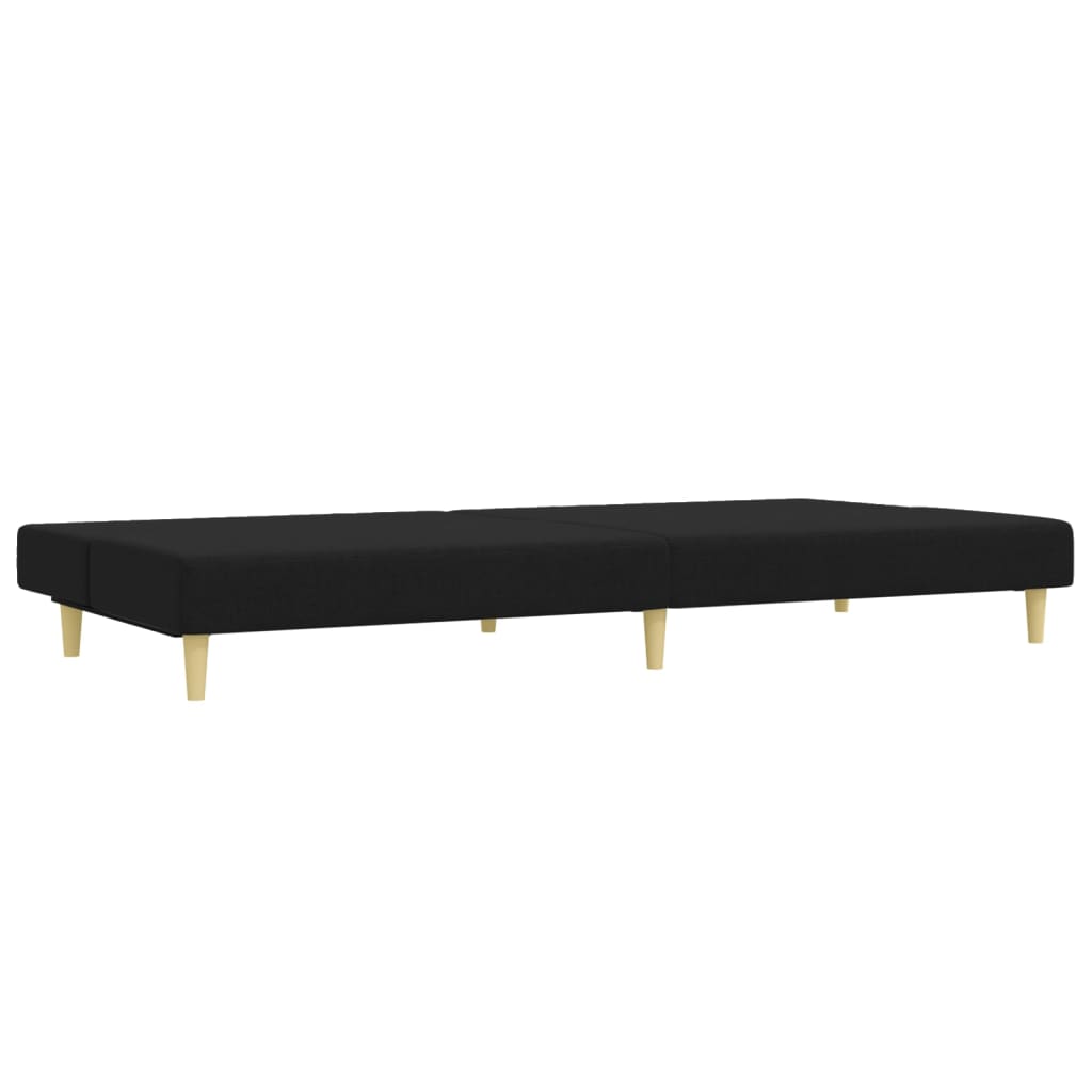 2 pcs conjunto de sofás tecido preto