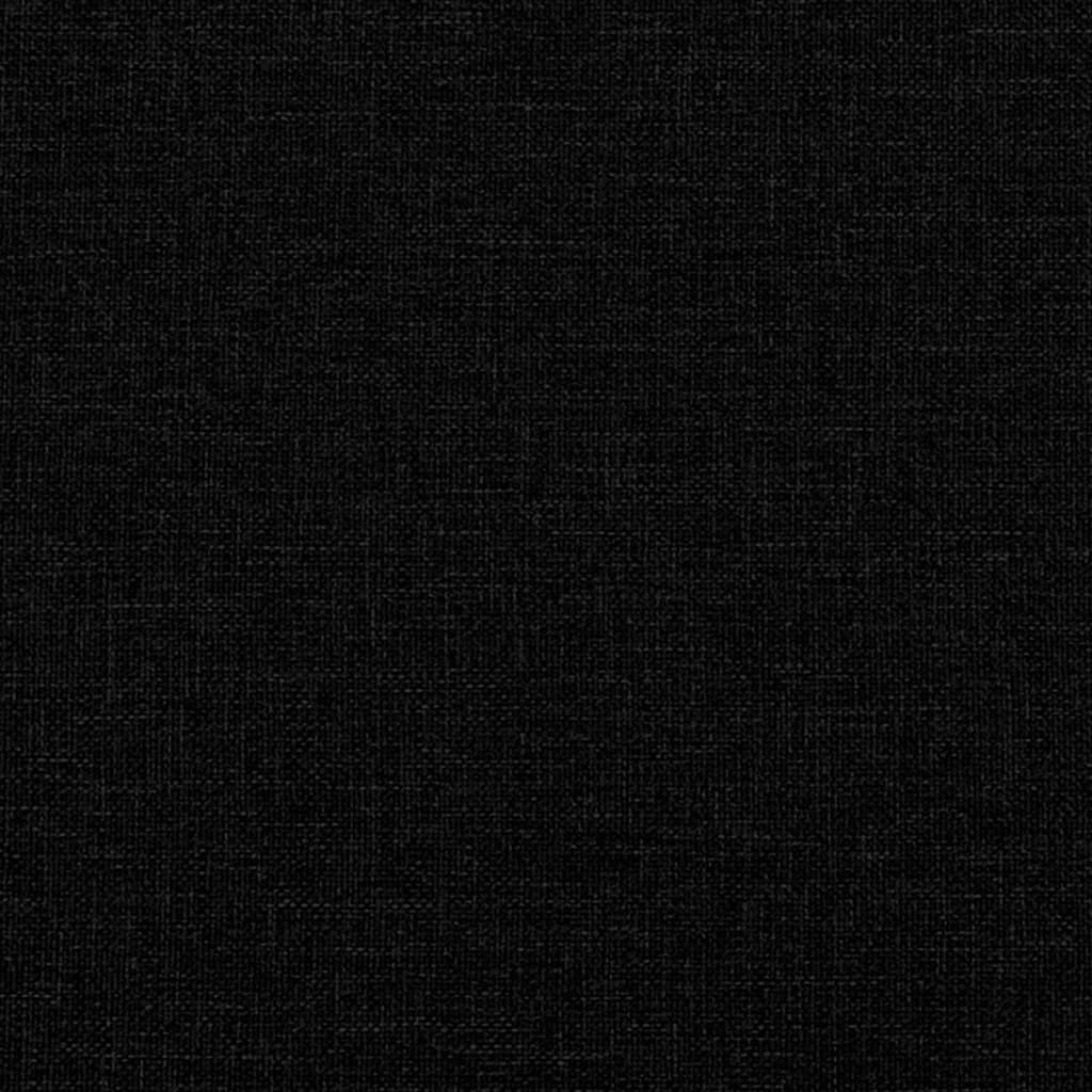 2 pcs black fabric sofa set