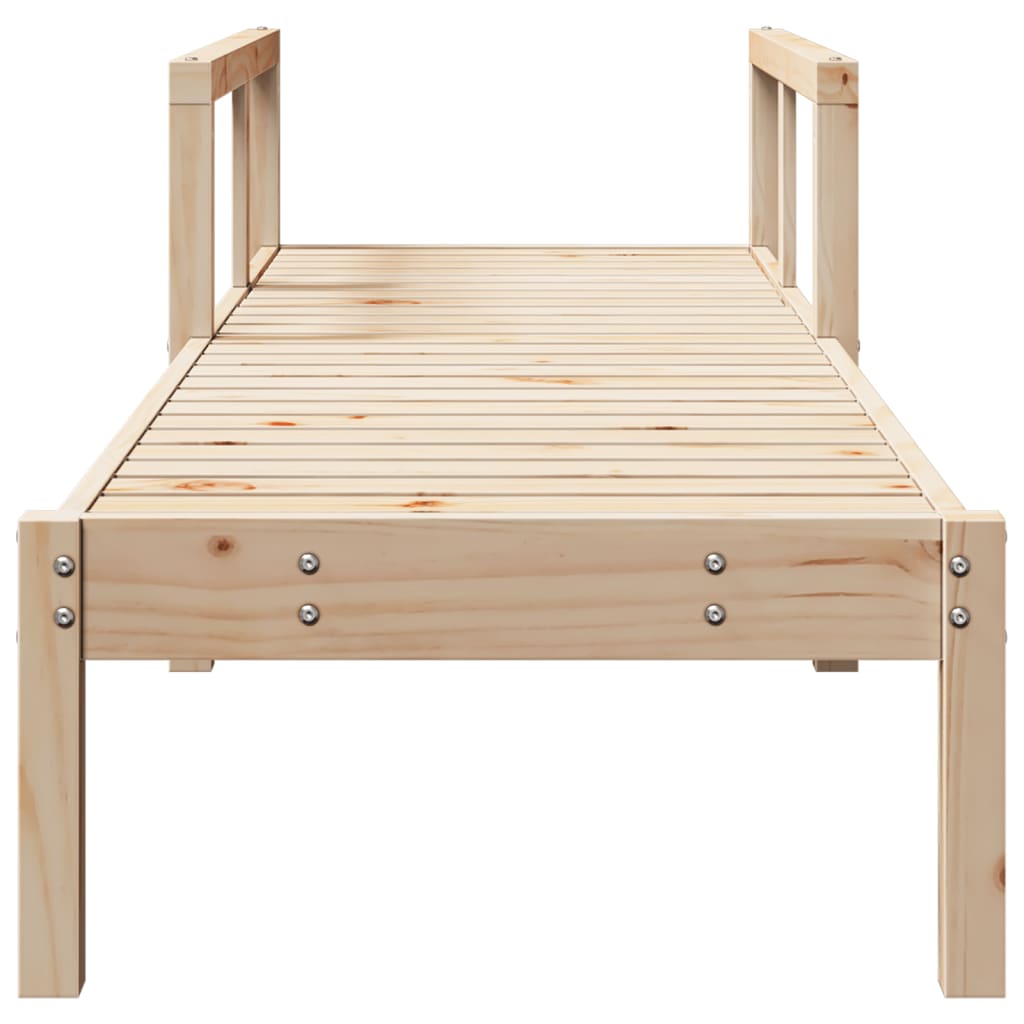 Sun lounger 199.5x62x55 cm solid pine wood