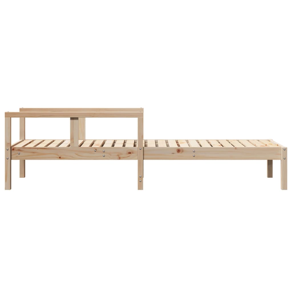 Sun lounger 199.5x62x55 cm solid pine wood