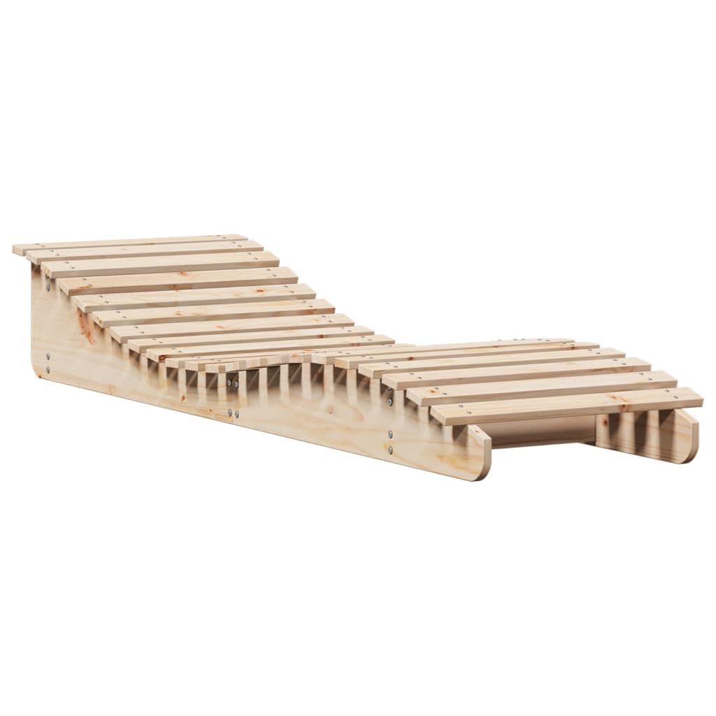 Sun loungers 2 pcs 205x60x31.5 cm solid pine wood