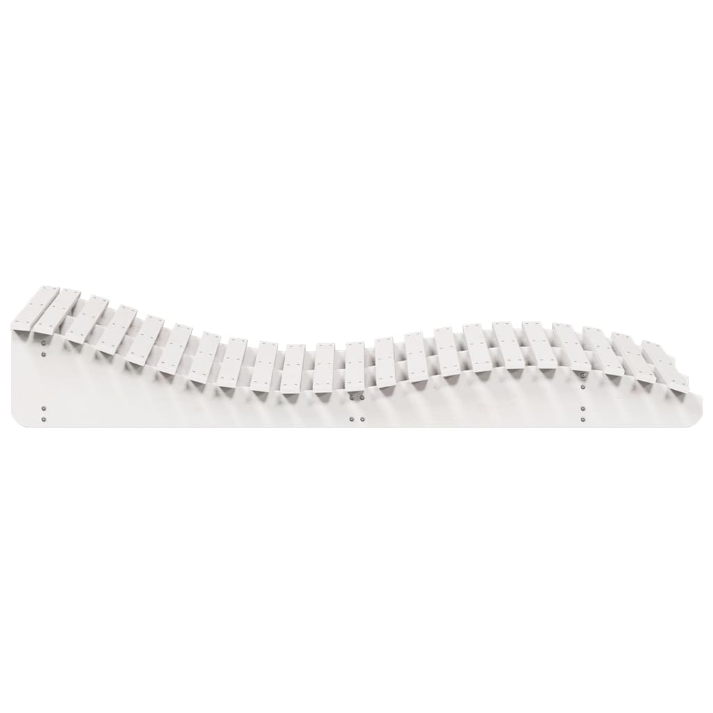 Sun lounger 205x110x31.5 cm solid pine wood white
