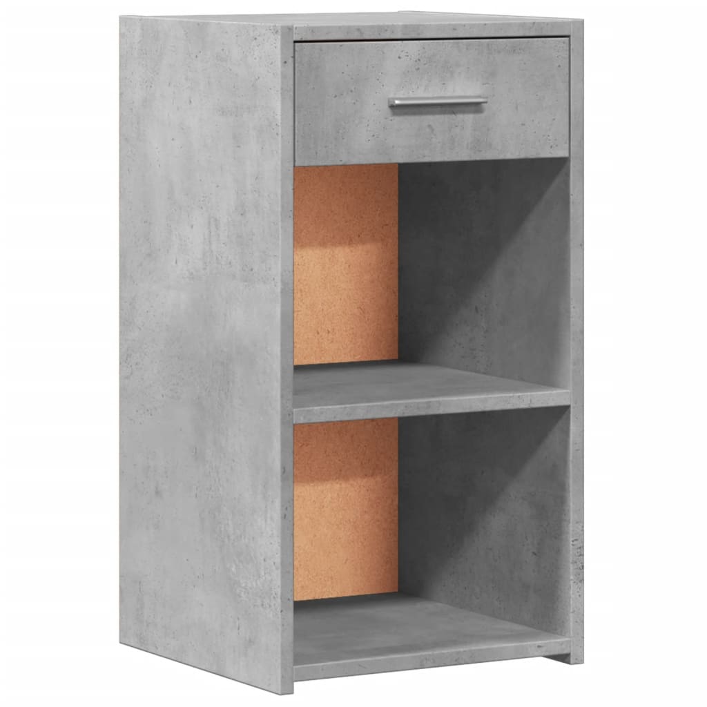 Mesas de cabeceira 2 pcs derivados de madeira cinzento cimento