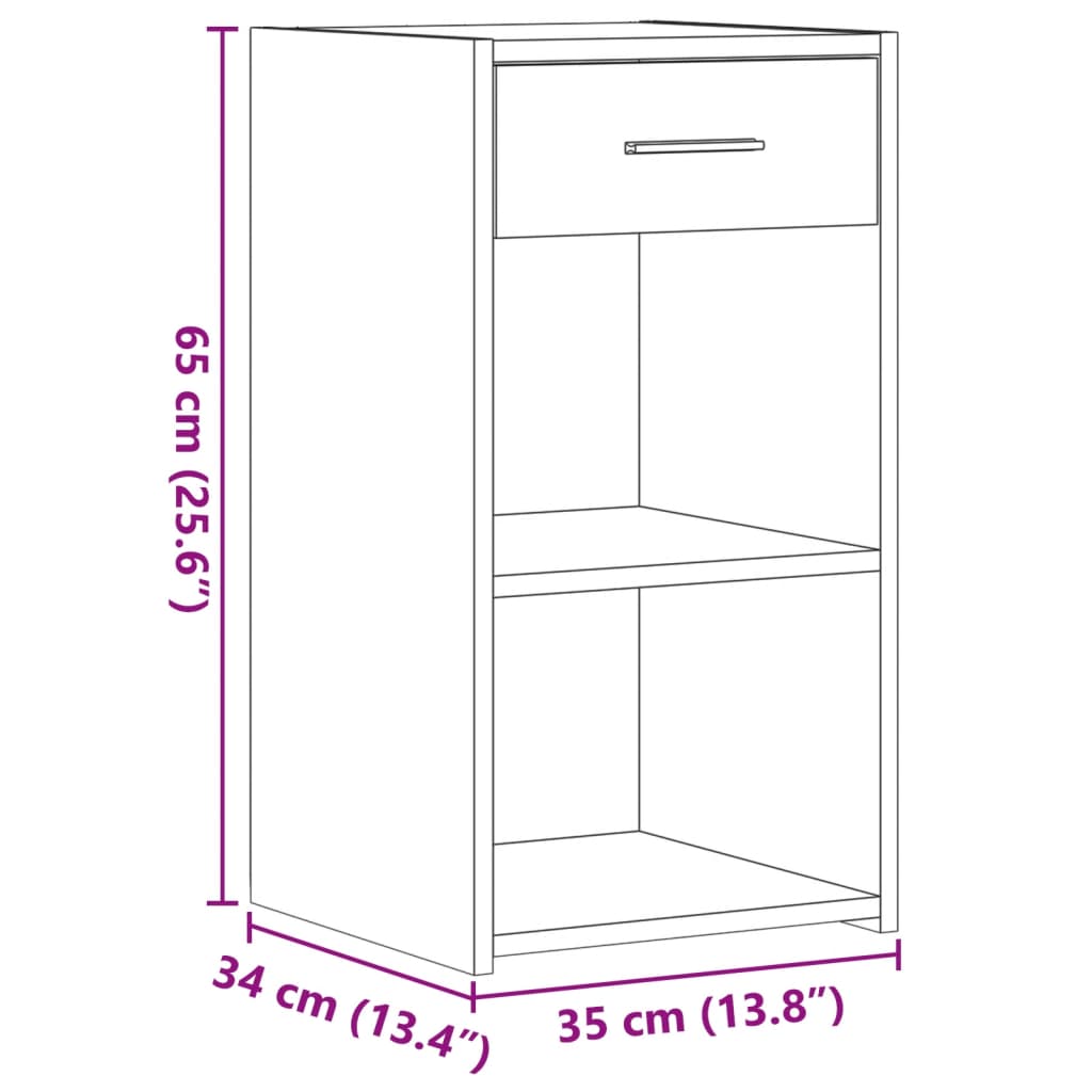 Mesas de cabeceira 2 pcs derivados de madeira cinzento cimento