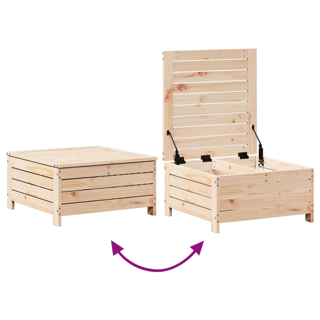 7 pcs conjunto lounge de jardim pinho maciço