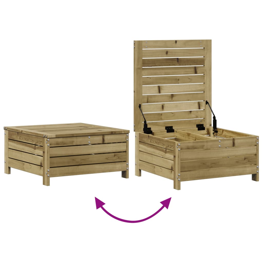 8 pcs conjunto lounge de jardim c/ almofadões pinho impregnado