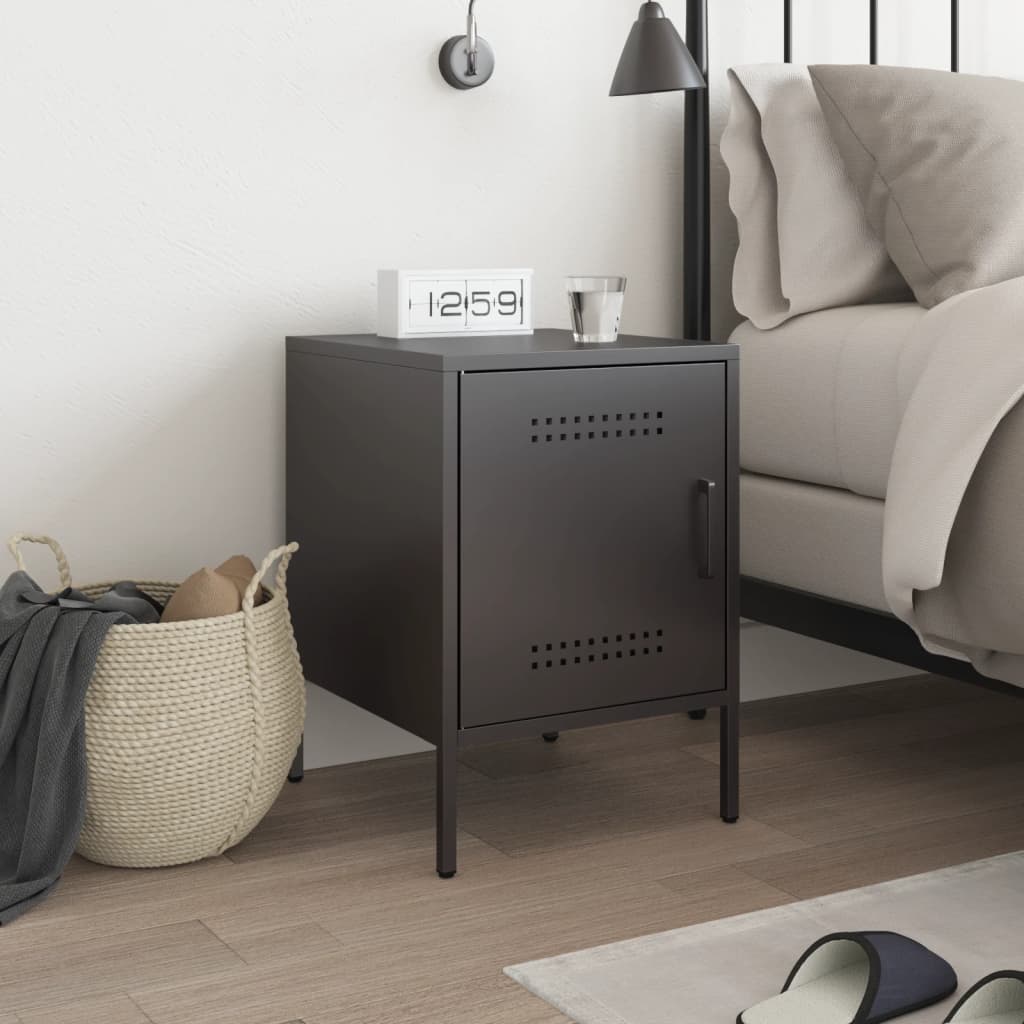Mesa de cabeceira 36x39x50,5 cm aço preto