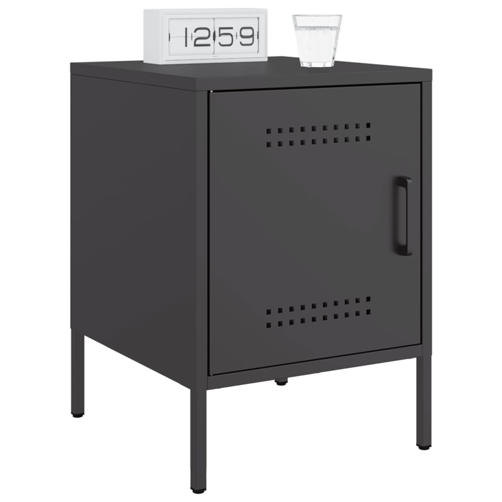 Mesa de cabeceira 36x39x50,5 cm aço preto
