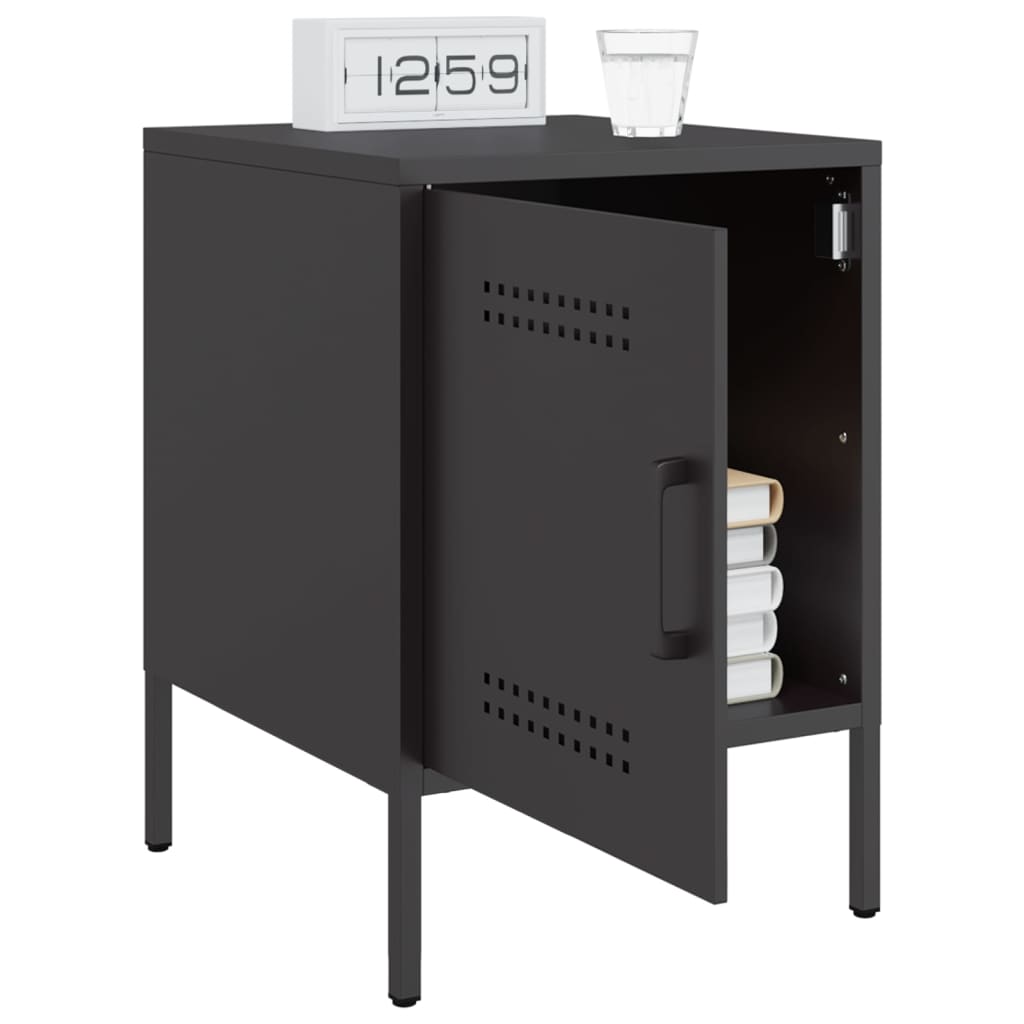Mesa de cabeceira 36x39x50,5 cm aço preto