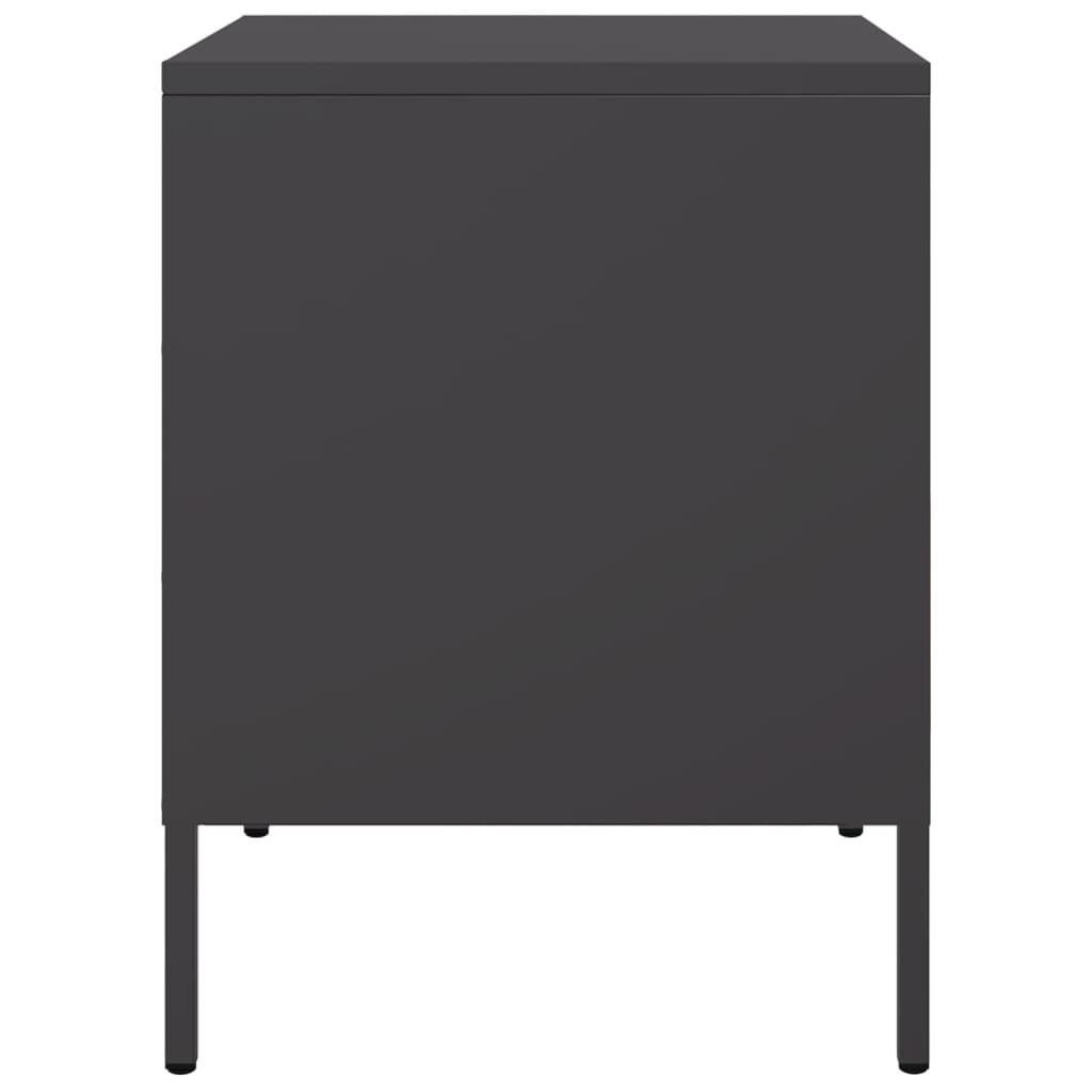 Mesa de cabeceira 36x39x50,5 cm aço preto