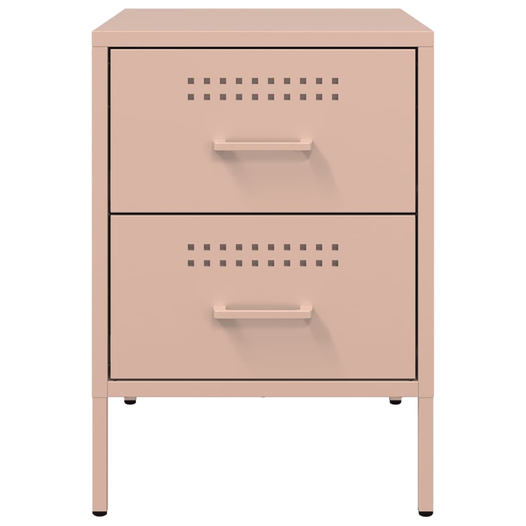 Mesa de cabeceira 36x39x50,5 cm aço rosa