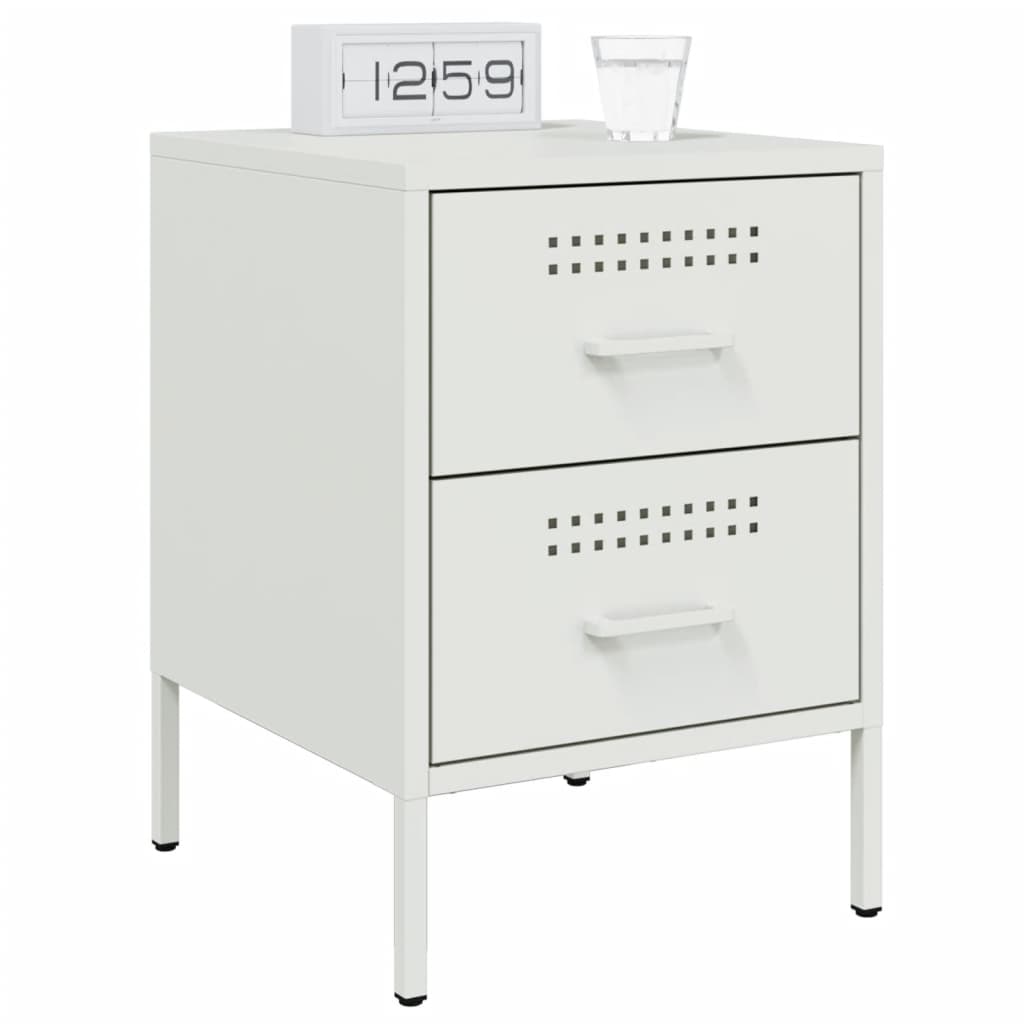 Mesa de cabeceira 36x39x50,5 cm aço branco