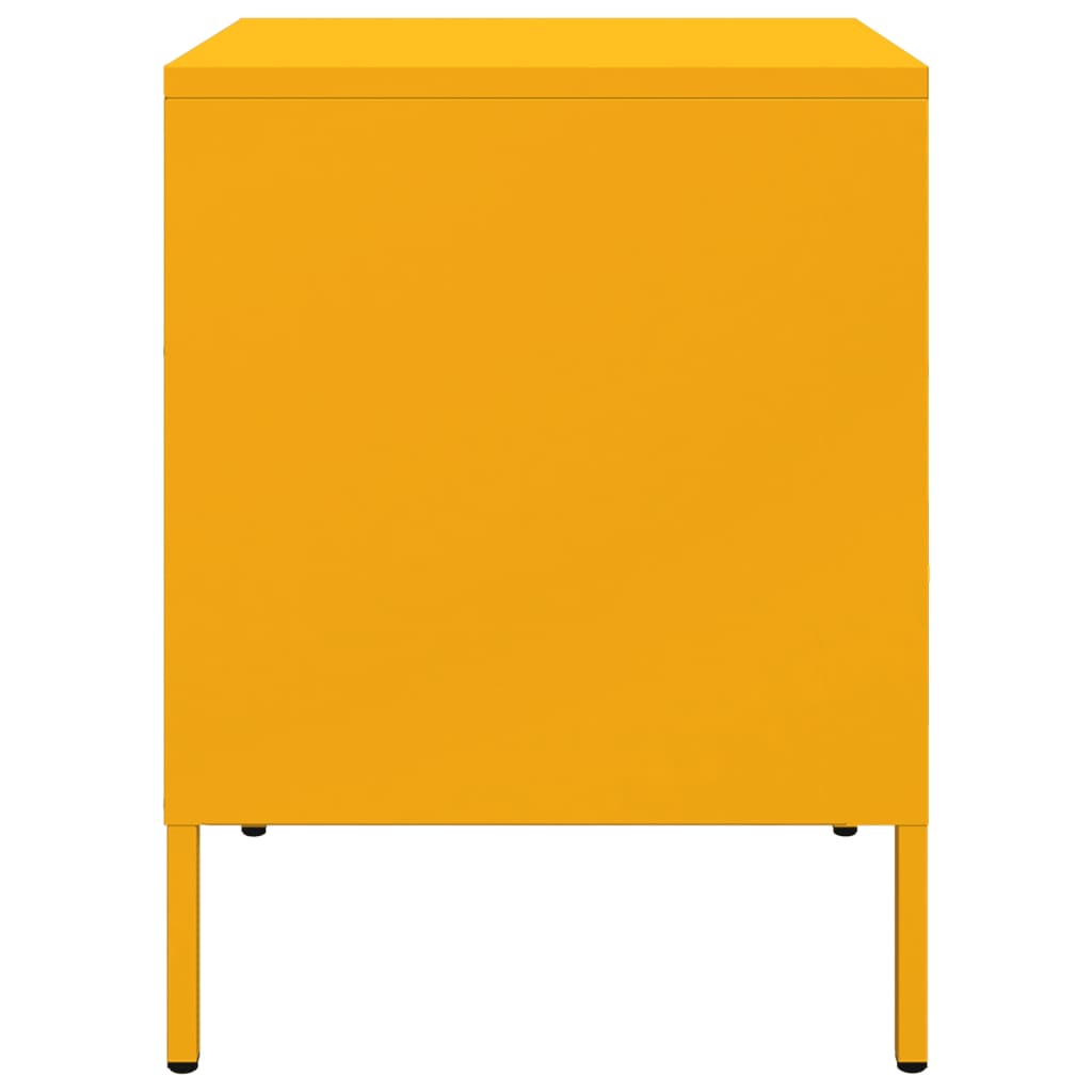 Mesa de cabeceira 36x39x50,5 cm aço amarelo mostarda