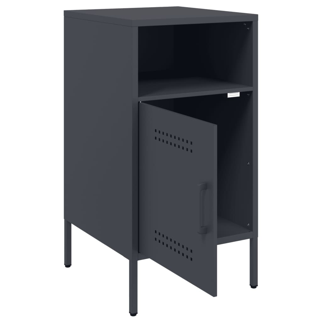 Mesa de cabeceira 36x39x68 cm aço antracite