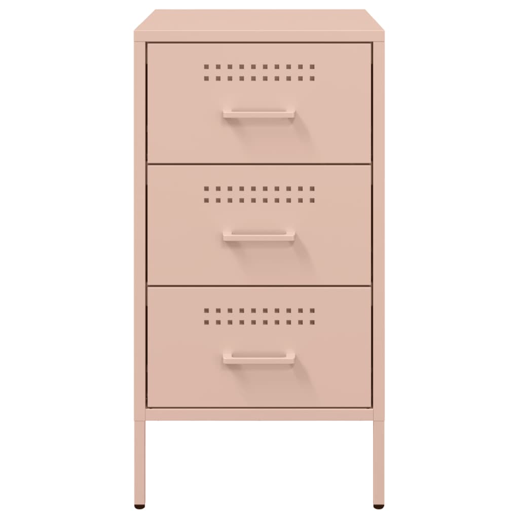 Mesa de cabeceira 36x39x68 cm aço rosa