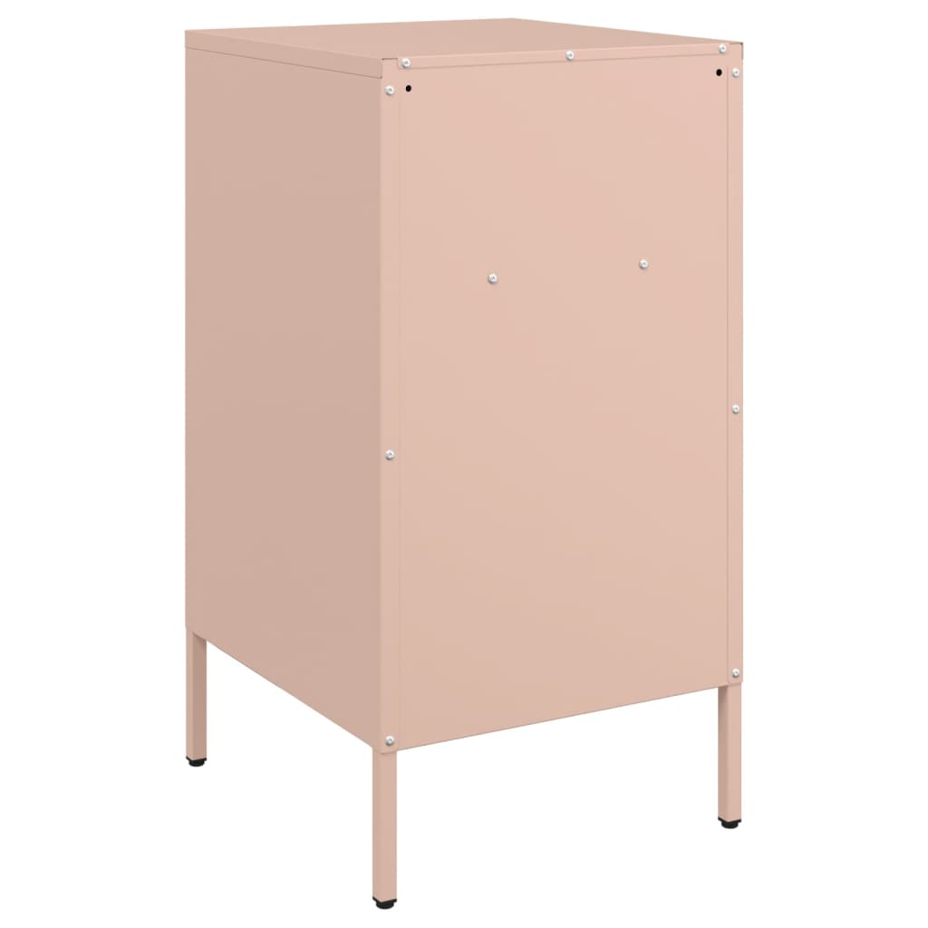 Mesa de cabeceira 36x39x68 cm aço rosa