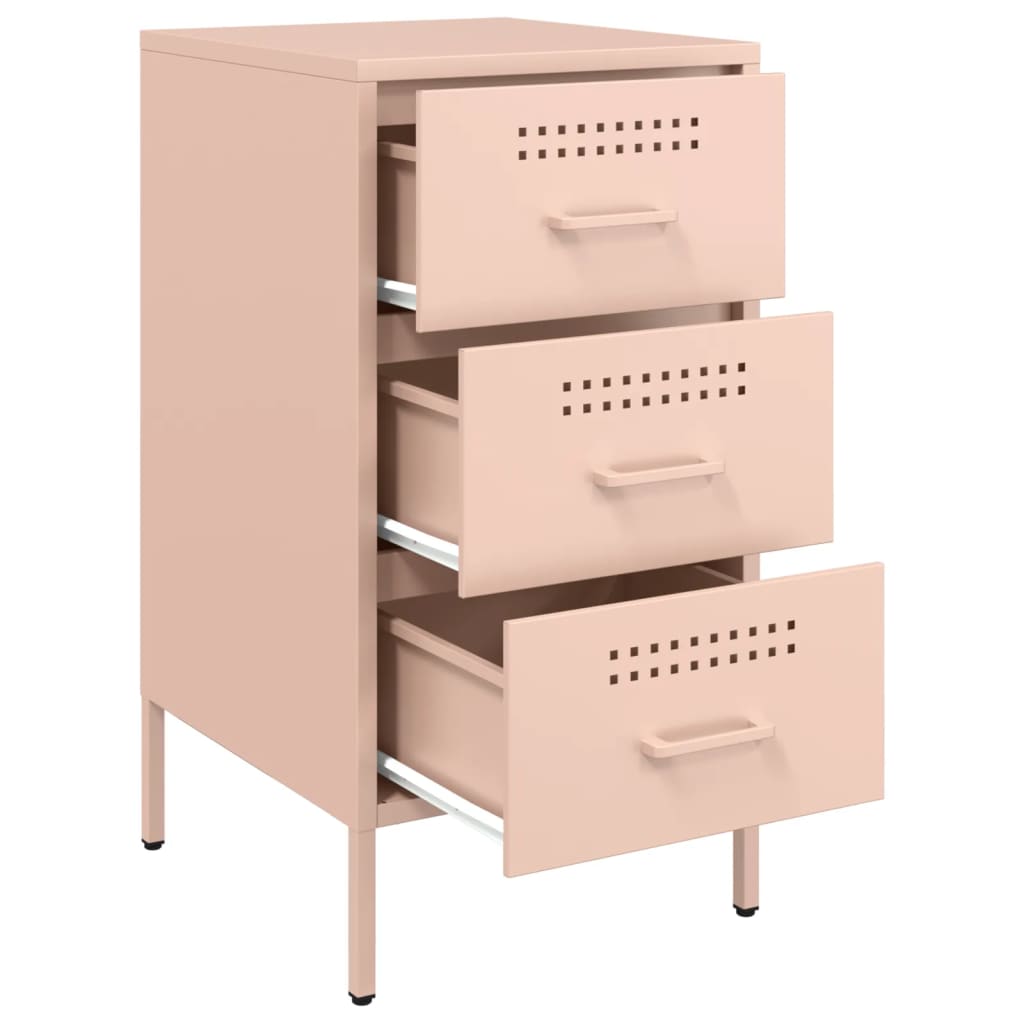 Mesa de cabeceira 36x39x68 cm aço rosa