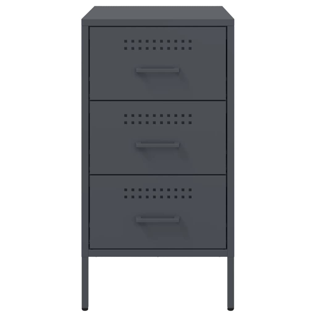 Mesa de cabeceira 36x39x68 cm aço antracite