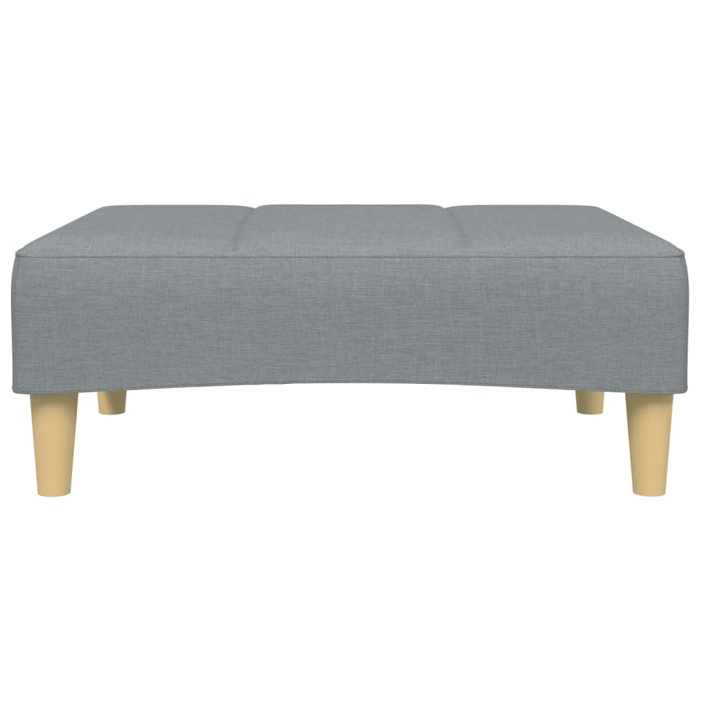 Sofá-cama de 2 lugares c/ apoio de pés tecido cinzento-claro