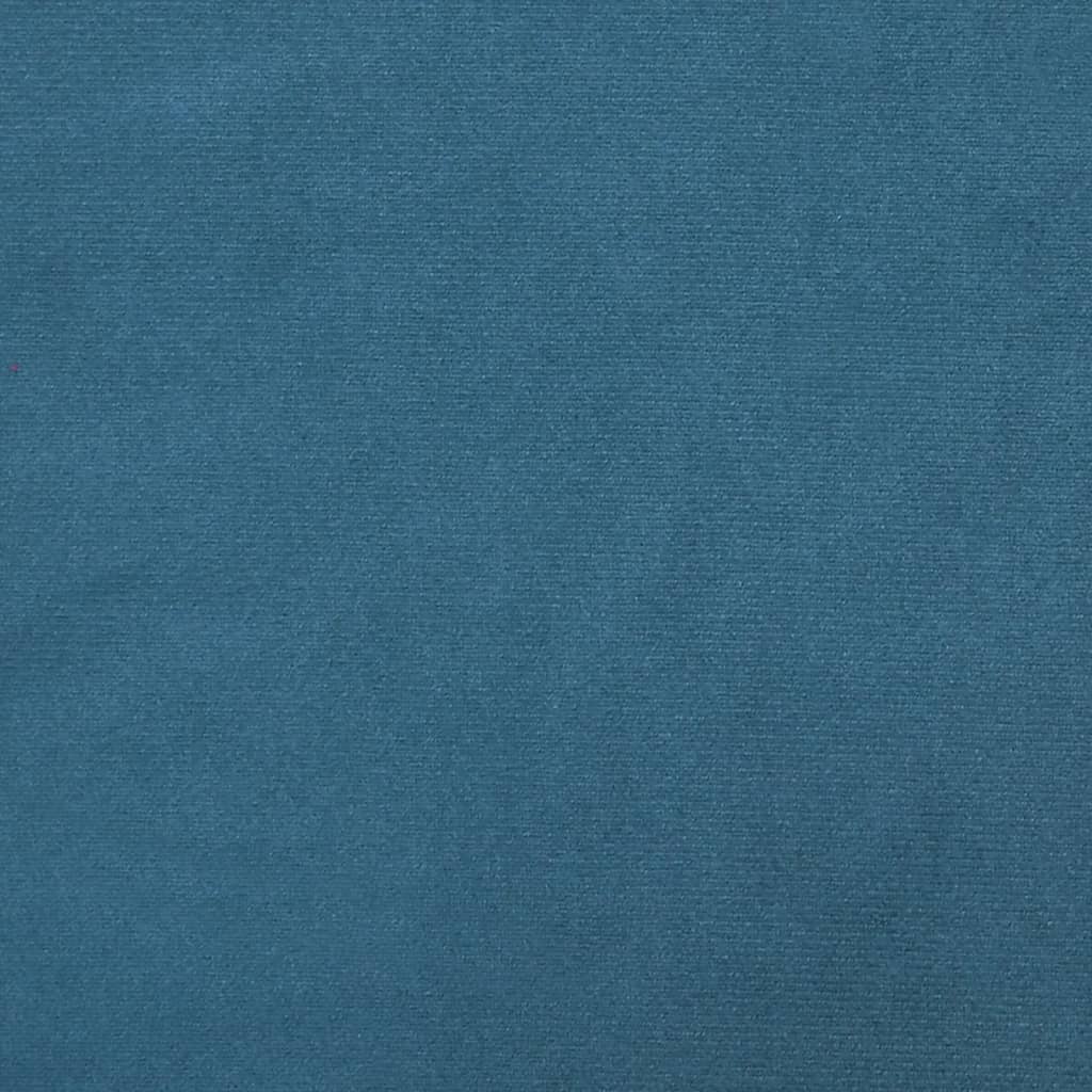 Sofá-cama 2 lugares c/ apoio de pés veludo azul