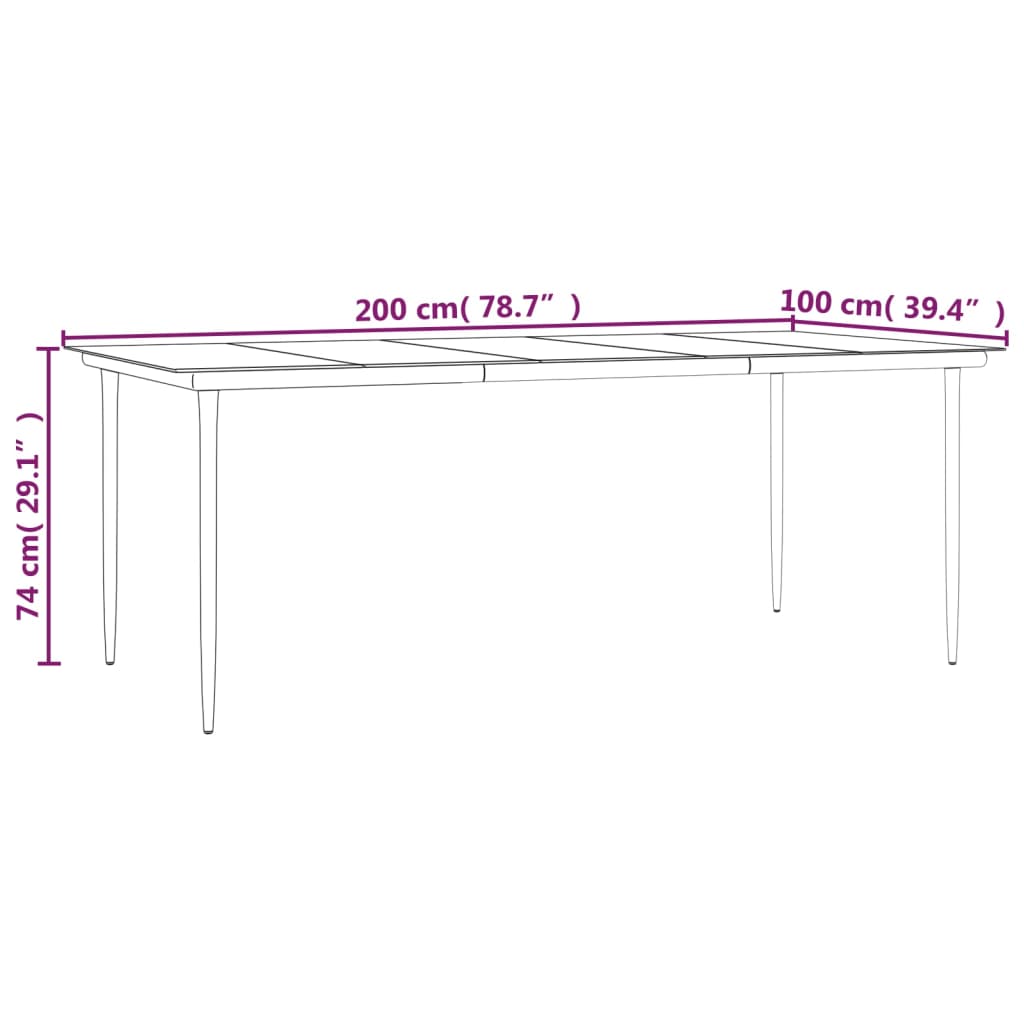 7 pcs conjunto jantar p/ jardim c/ almofadões vime PE castanho
