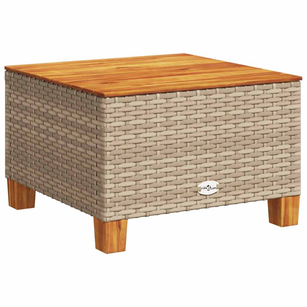 7 pcs conjunto de sofás p/ jardim com almofadões vime PE bege