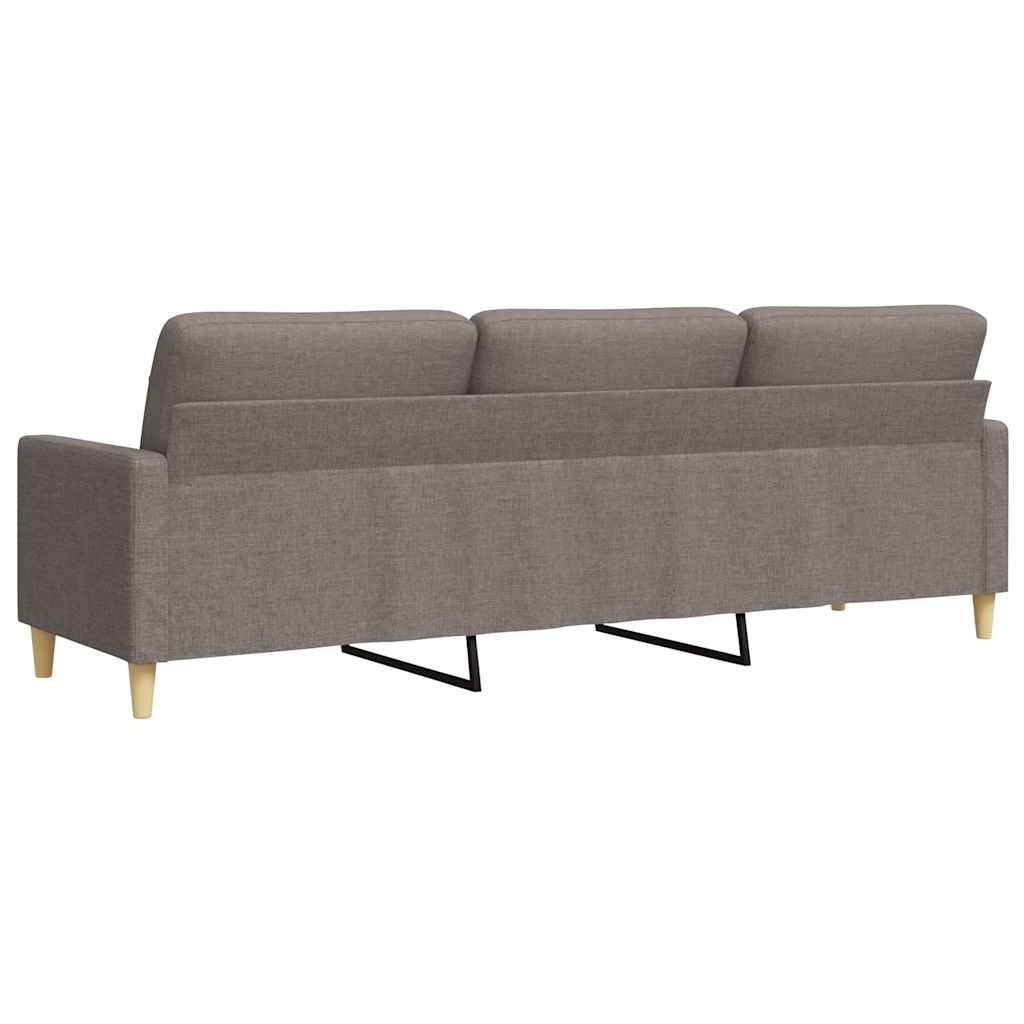 3-seater sofa in 210 cm grey-brown fabric