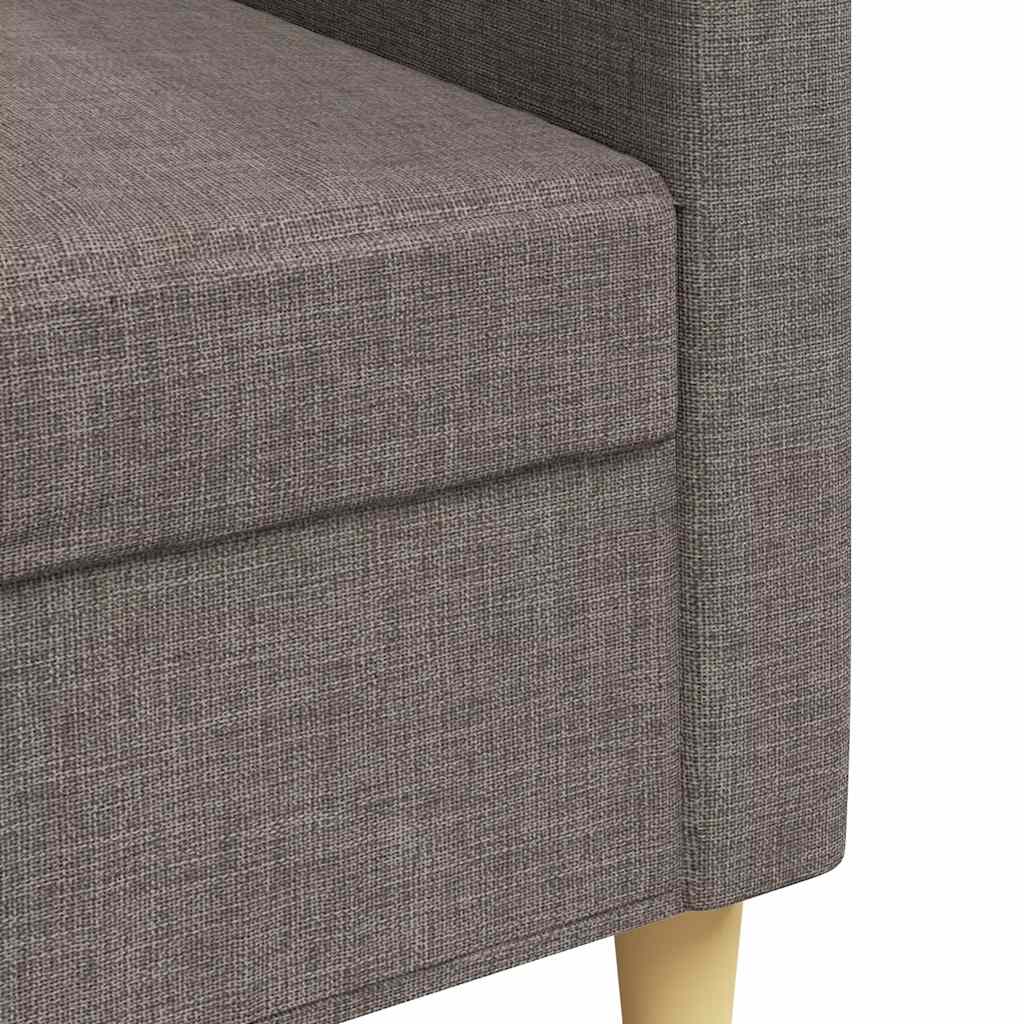 3-seater sofa in 210 cm grey-brown fabric
