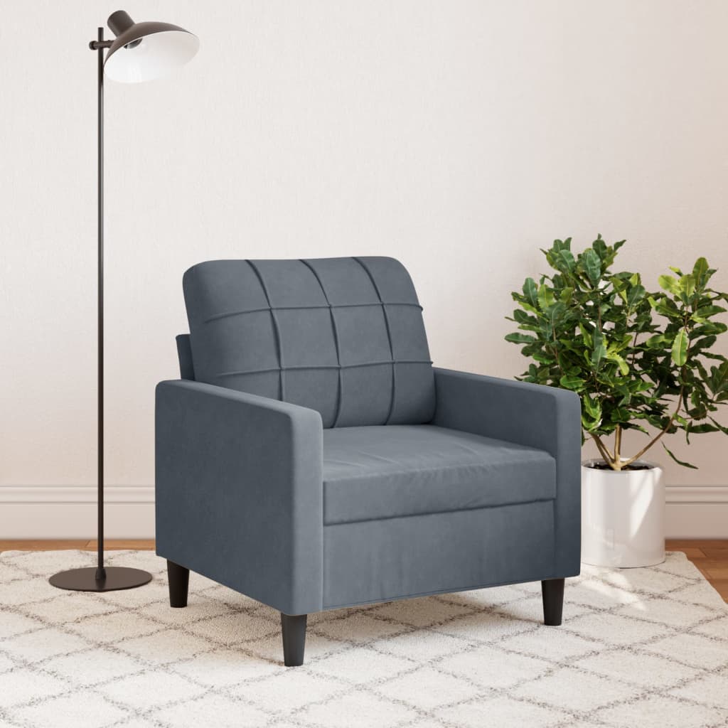 60 cm dark green velvet armchair