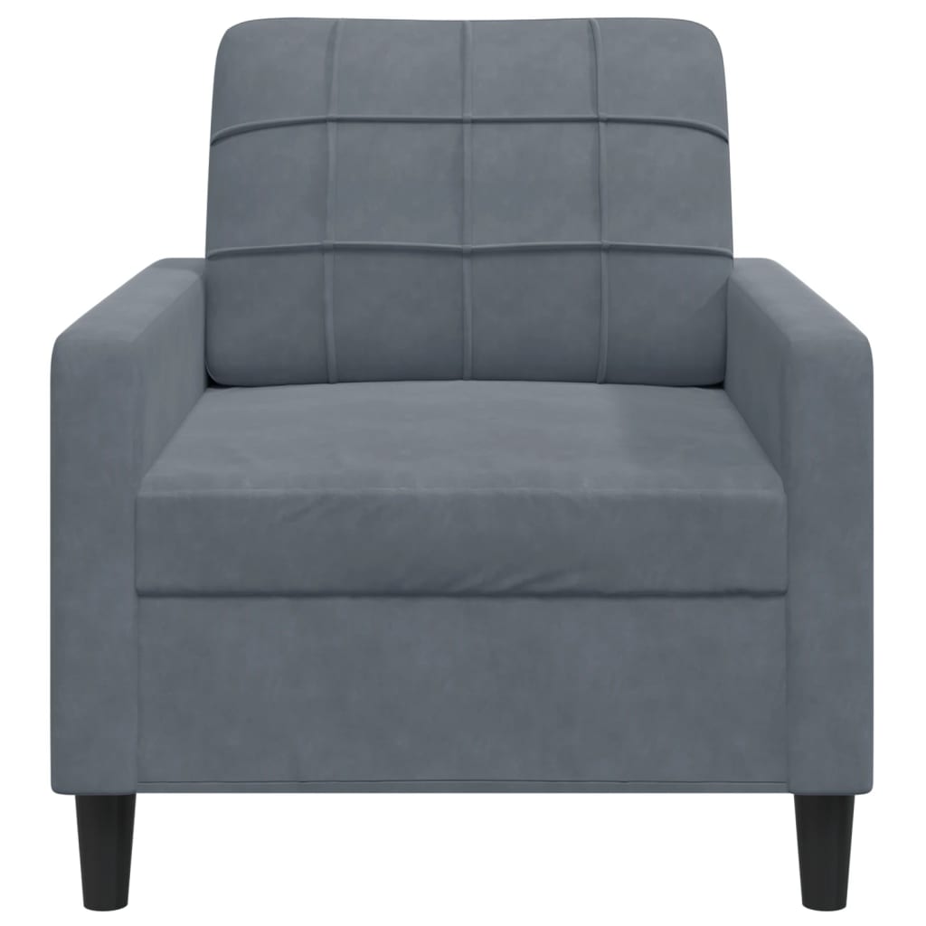60 cm dark green velvet armchair