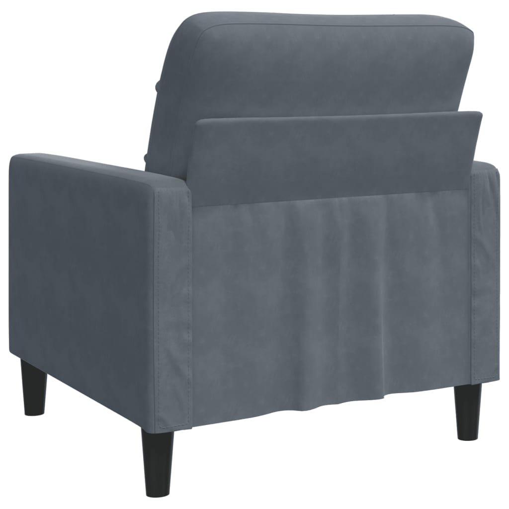 60 cm dark green velvet armchair
