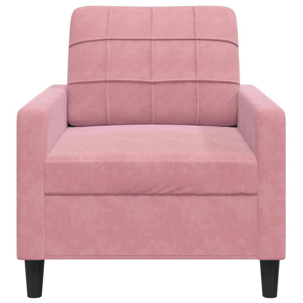 60 cm pink velvet armchair