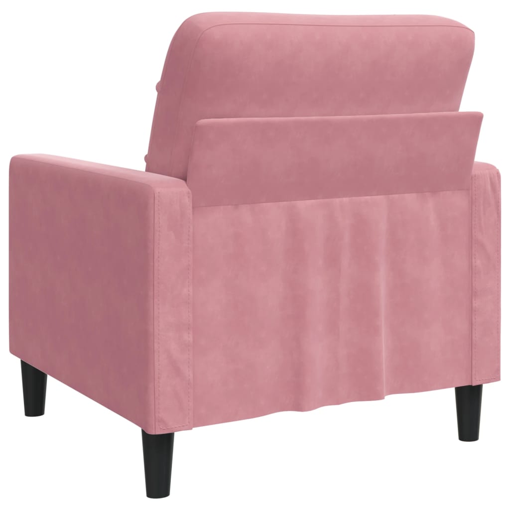 60 cm pink velvet armchair