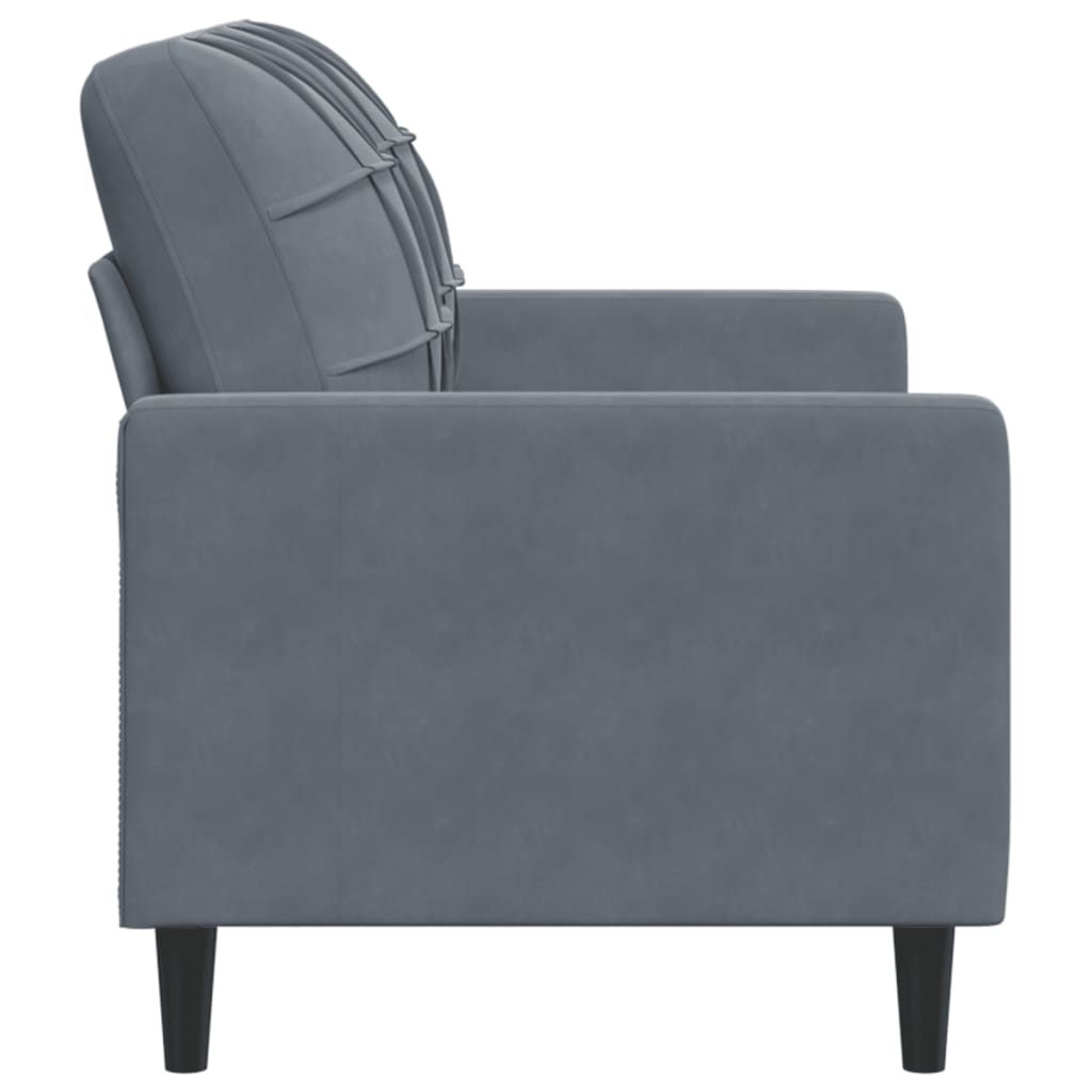 2-seater sofa 120 cm dark grey velvet