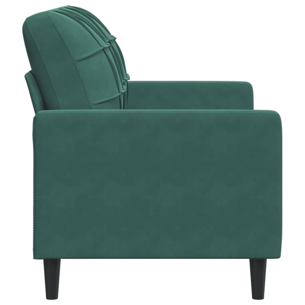 2-seater sofa 120 cm dark green velvet