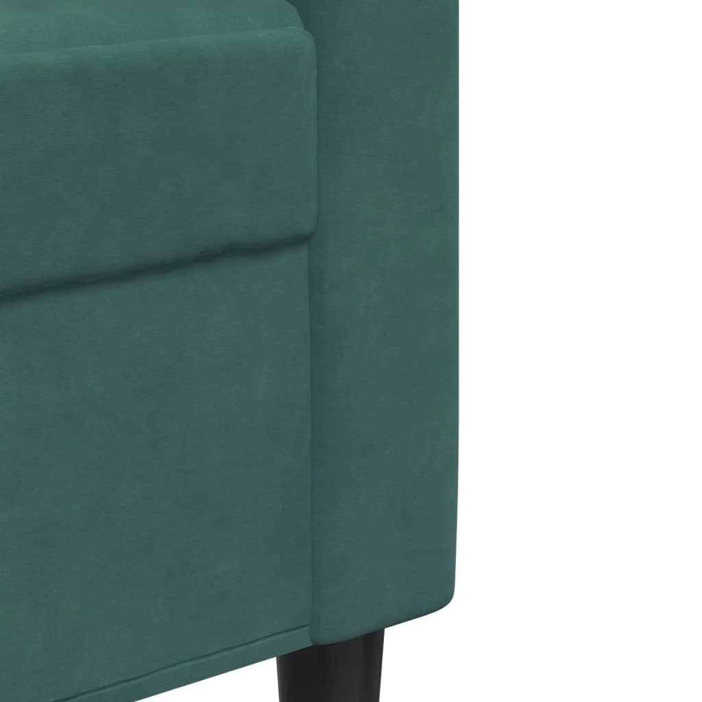 2-seater sofa 120 cm dark green velvet