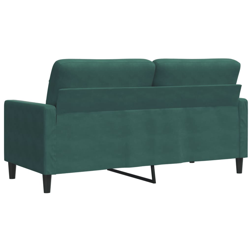 2-seater sofa 140 cm dark green velvet