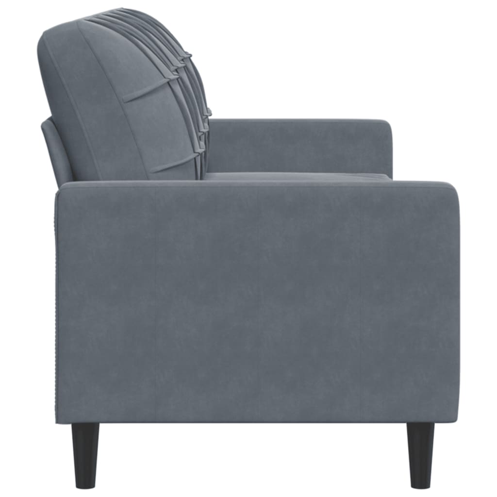 3-seater sofa 180 cm dark grey velvet