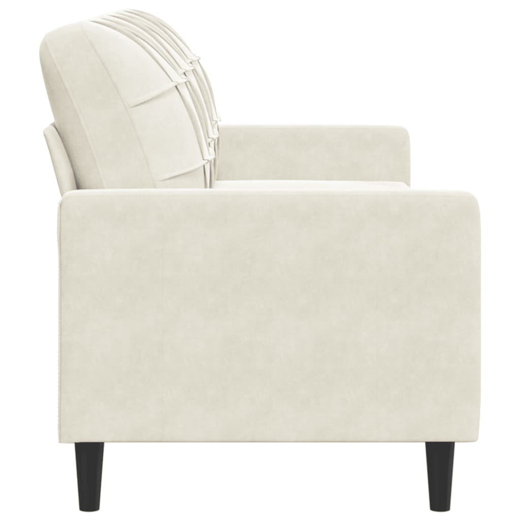 3-seater sofa 180 cm cream velvet
