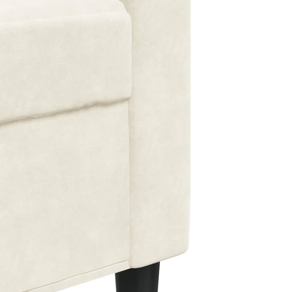 3-seater sofa 210 cm cream velvet