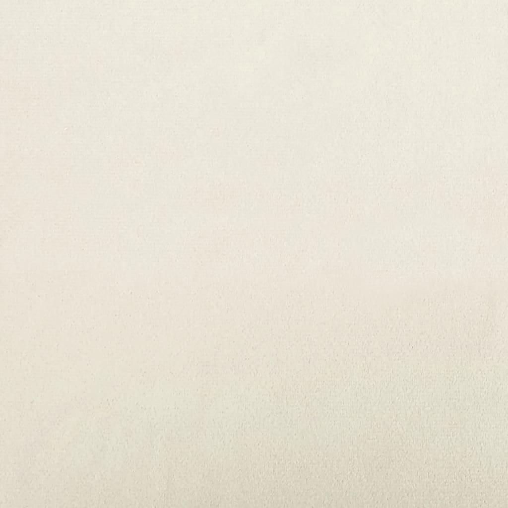 Sofá 2 lugares c/ almofadas decorativas 120 cm veludo creme